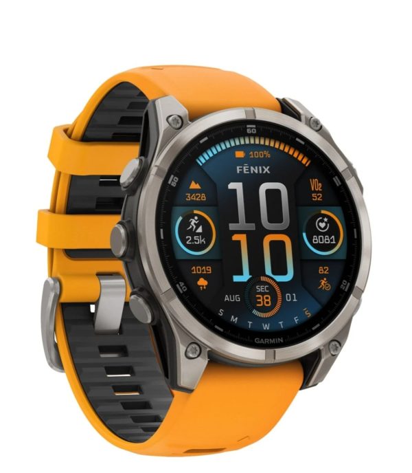 Garmin fenix 8 Smartwatch AMOLED Sapphire Graphite/Orange 47 mm