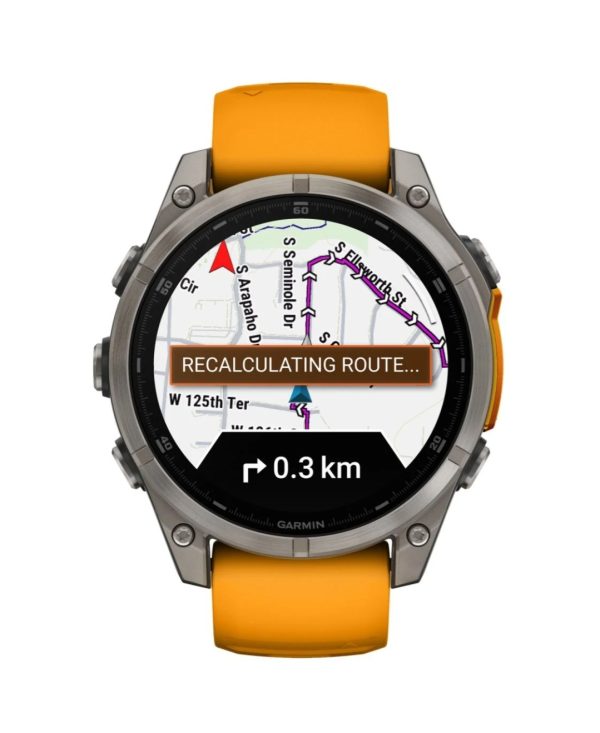 Garmin fenix 8 Smartwatch AMOLED Sapphire Graphite/Orange 47 mm - Image 6