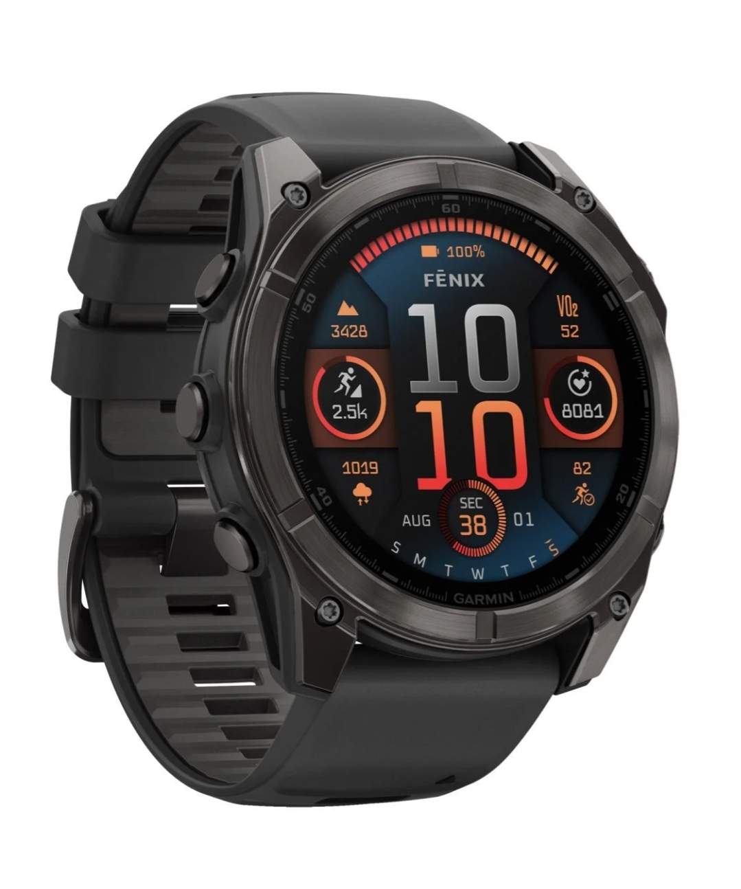 Garmin fenix 8 Smartwatch AMOLED Sapphire Grey Titanium DLC 51mm