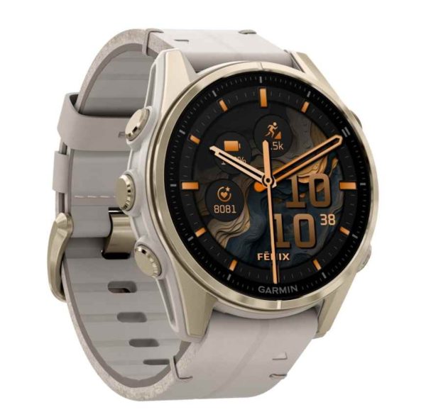 Garmin fenix 8 Smartwatch AMOLED Sapphire Grey/Soft Gold 43 mm
