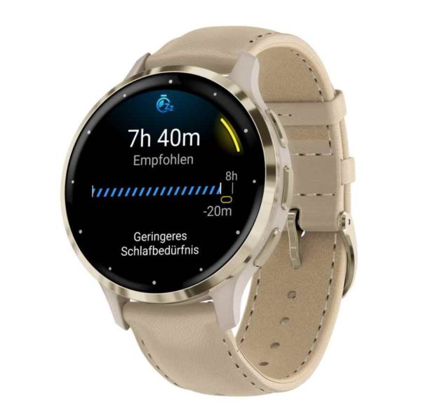 Garmin Venu 3S Fitness Smartwatch Beige/Softgold 2 Straps - Image 2