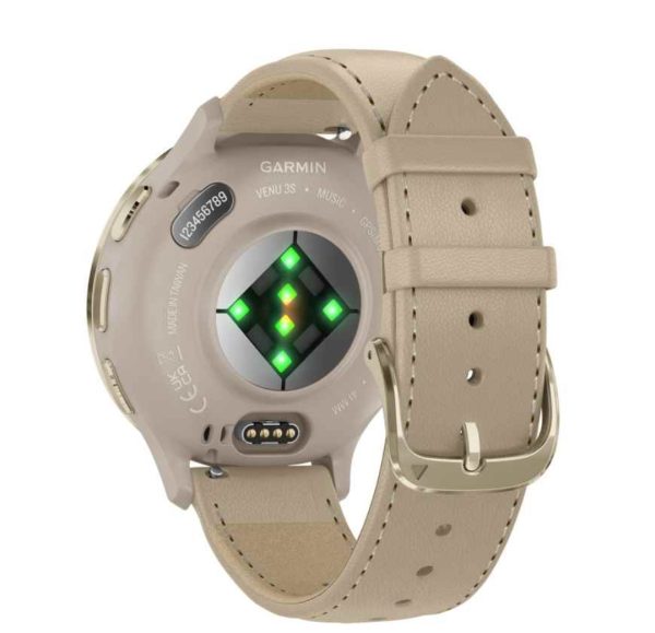 Garmin Venu 3S Fitness Smartwatch Beige/Softgold 2 Straps - Image 3