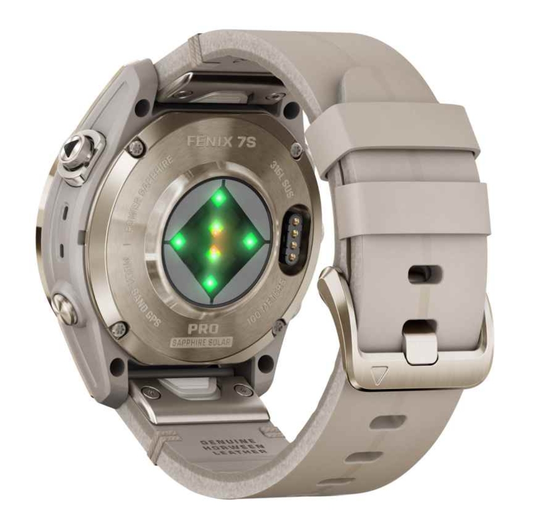 Garmin fenix 7S Pro Sapphire Solar Smartwatch Beige/Gold 2 Strap - Image 6